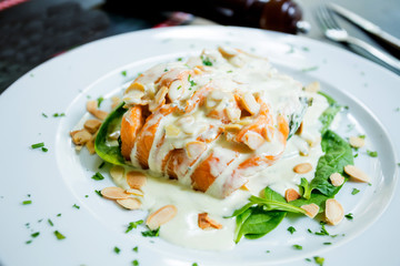 Fish dish from a restaurant in Spain