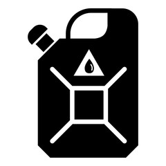 Metal petrol canister icon. Simple illustration of metal petrol canister vector icon for web design isolated on white background