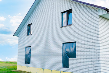 Laminated plastic Windows in the new house