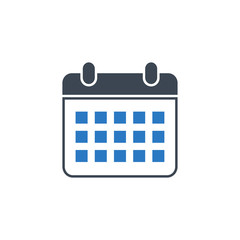 Calendar related vector glyph icon. Isolated on white background. Vector illustration.