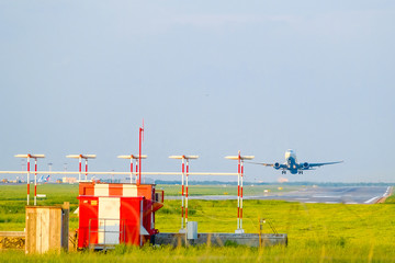 Fototapeta na wymiar image of the aircraft landing