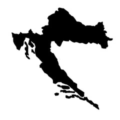 Croatia Map Silhouette © Al