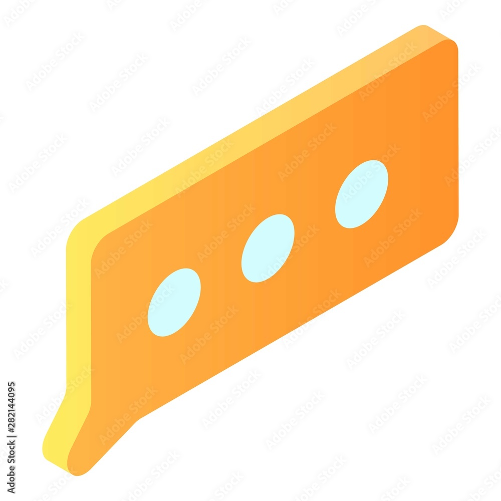 Aufkleber chat bubble icon. isometric of chat bubble vector icon for web design isolated on white background