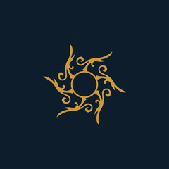 ornament with vintage logo template