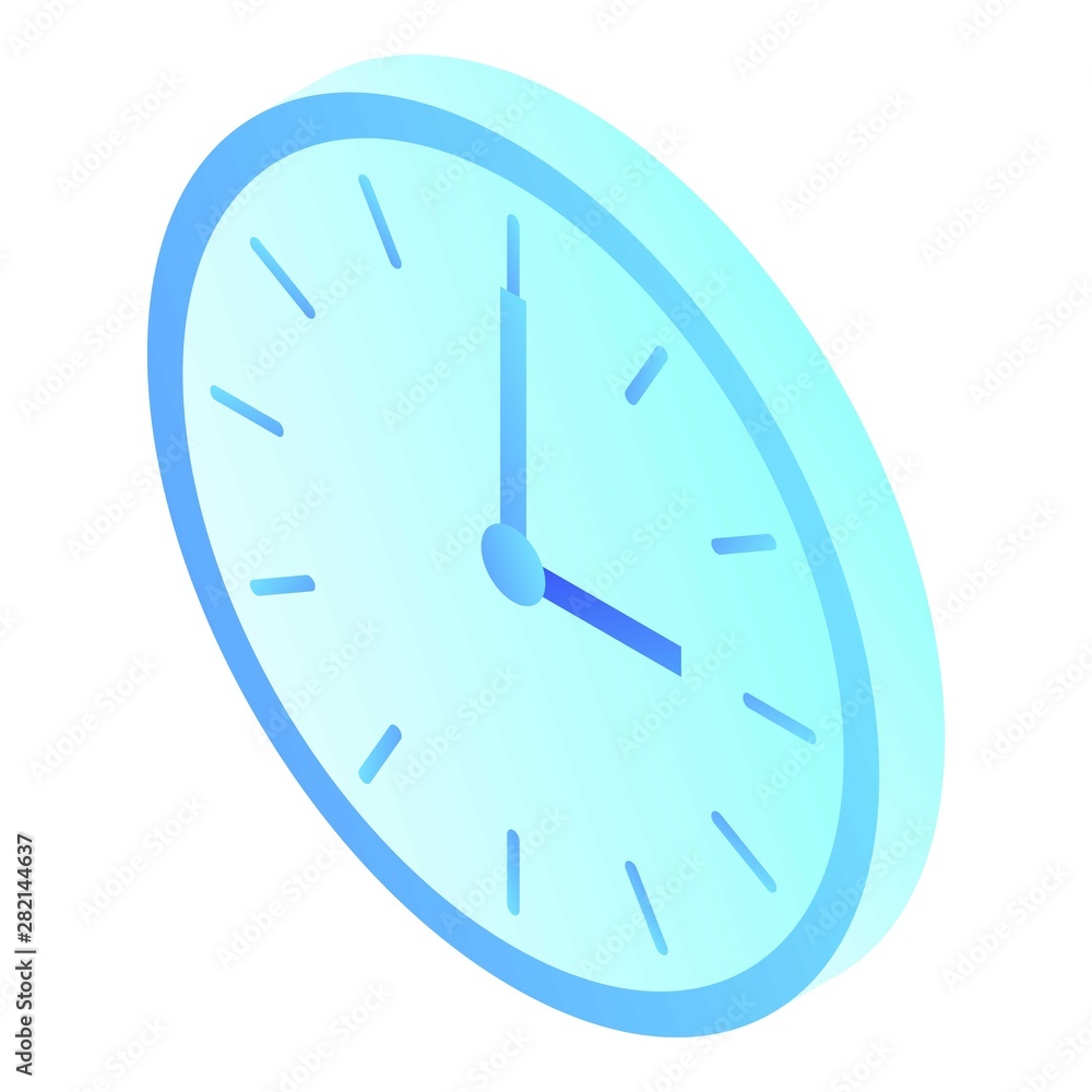 Aufkleber wall clock icon. isometric of wall clock vector icon for web design isolated on white background