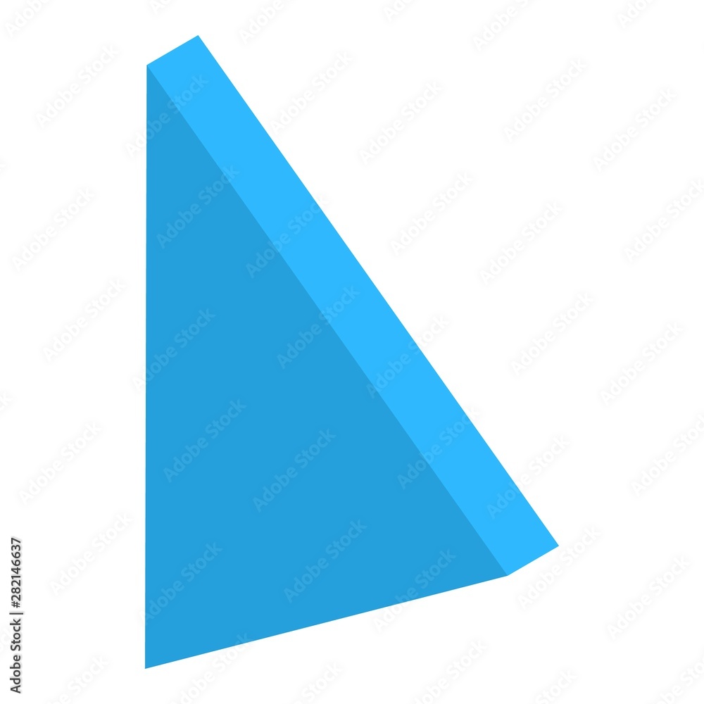 Poster blue play button icon. isometric of blue play button vector icon for web design isolated on white ba