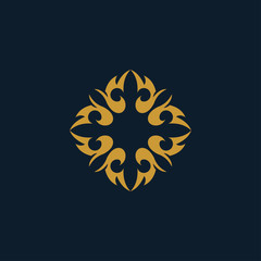 ornament with vintage logo template