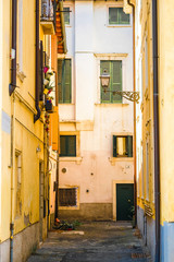 Fototapeta na wymiar Verona, Italy - July, 11, 2019: dwelling houses in a center of Verona, Italy