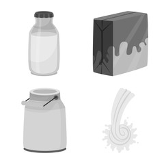 Isolated object of product and calcium logo. Collection of product and diet stock symbol for web.