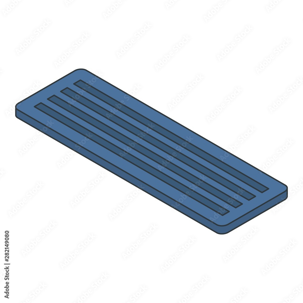 Poster computer keyboard icon. isometric of computer keyboard vector icon for web design isolated on white 