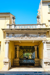 Esye, Italy - July, 11, 2019: gates of a dwelling house in Este, Italy