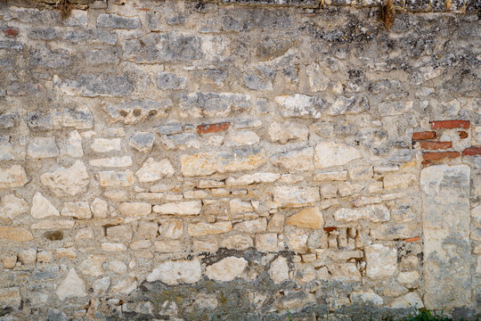 Background of old vintage dirty brick wall