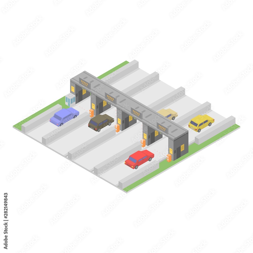 Poster autobahn icon. isometric of autobahn vector icon for web design isolated on white background
