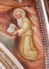 San Paolo di Tebe; affresco nella cappella cimiteriale di Rifiano (Merano)