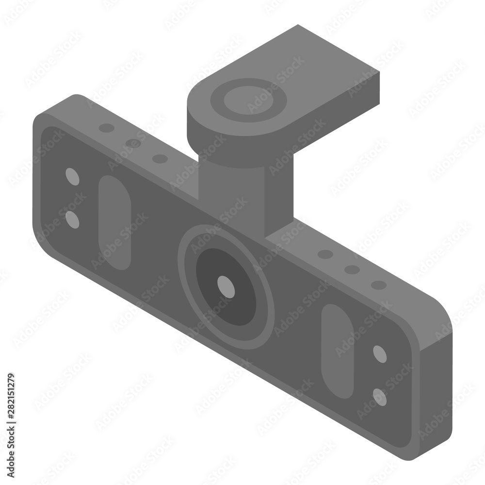Poster digital car dvr icon. isometric of digital car dvr vector icon for web design isolated on white back