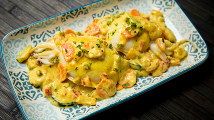 Fish dish from a restaurant in Spain