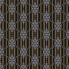 vector seamless pattern with vintage elements and stripes