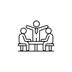 Partners teamwork icon. Element of business motivation line icon