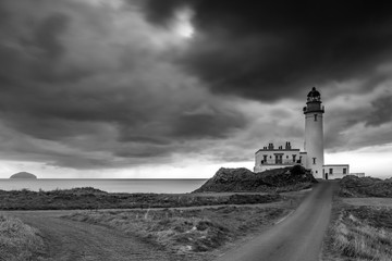 Turnberry Lighthouse under threatening skies