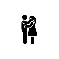 Girl, boy, love, hug icon. Element of daily routine icon