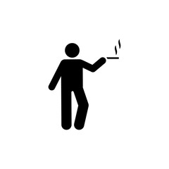 Man, smoke, unhealthy icon. Element of daily routine icon
