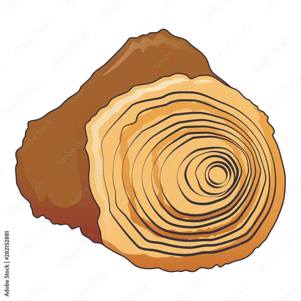 Aufkleber circle tree stump icon. cartoon of circle tree stump vector icon for web design isolated on white ba