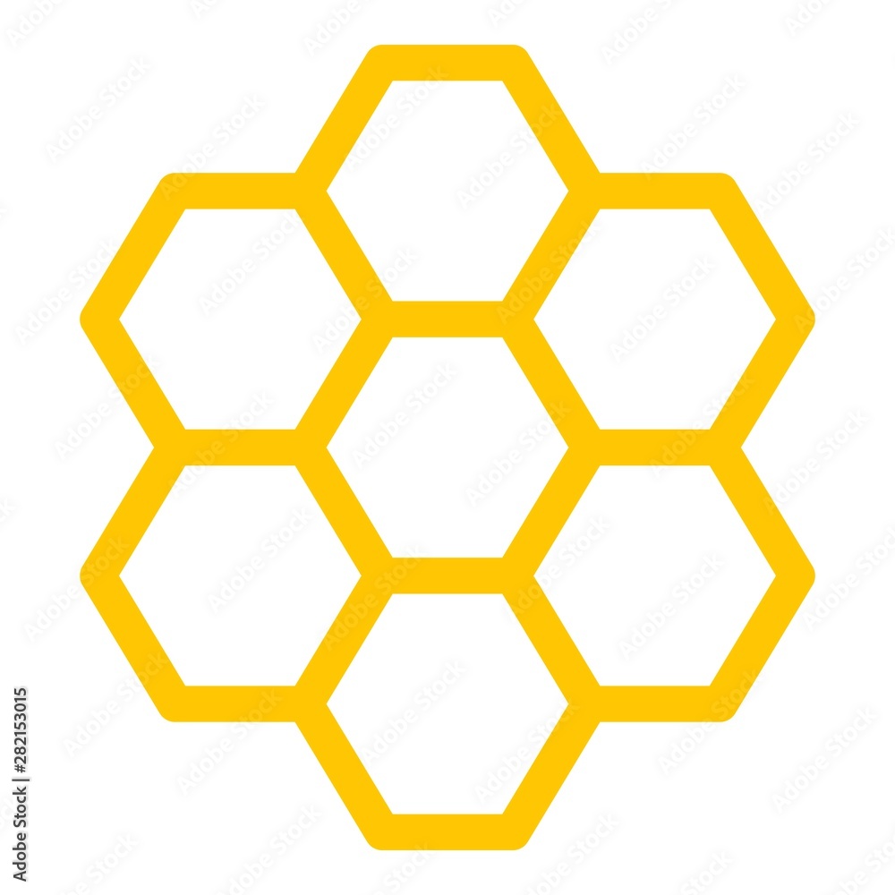 Poster honeycomb icon. outline honeycomb vector icon for web design isolated on white background