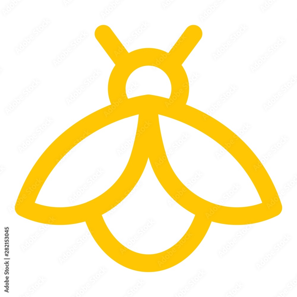 Poster bee icon. outline bee vector icon for web design isolated on white background