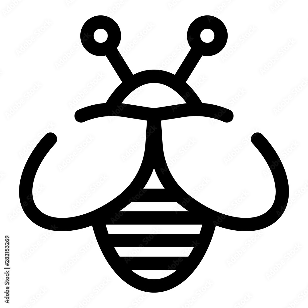 Poster bee insect icon. outline bee insect vector icon for web design isolated on white background