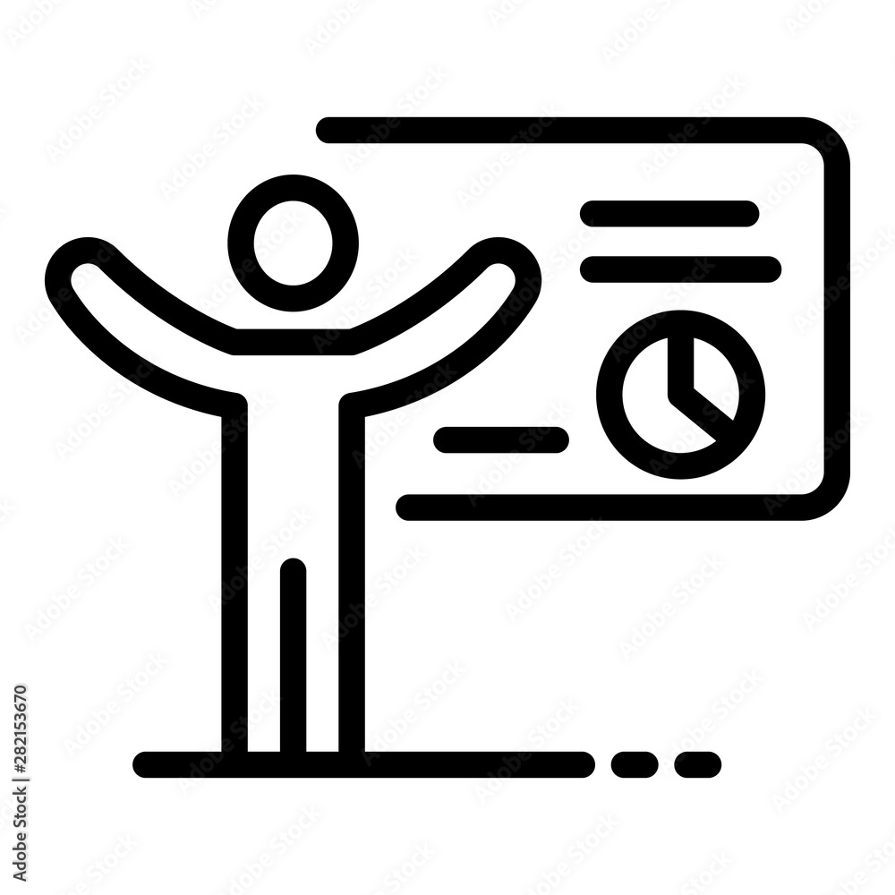 Poster speaker workshop icon. outline speaker workshop vector icon for web design isolated on white backgro