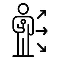 Education speaker lesson icon. Outline education speaker lesson vector icon for web design isolated on white background