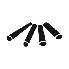 Vector design of firewood and pile symbol. Collection of firewood and brown stock vector illustration.