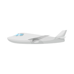 Isolated object of plane and white icon. Collection of plane and wing vector icon for stock.