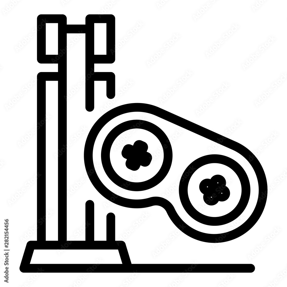 Poster video game icon. outline video game vector icon for web design isolated on white background