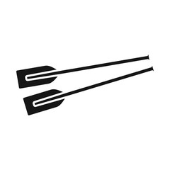 Vector illustration of oars and paddle icon. Set of oars and sport vector icon for stock.