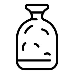 Glass jar icon. Outline glass jar vector icon for web design isolated on white background