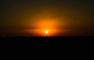 sunset in the mountains