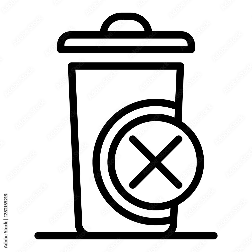 Poster unsorted garbage icon. outline unsorted garbage vector icon for web design isolated on white backgro