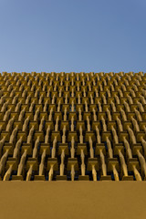 abstract yellow pattern, minimalism, repetitive shapes