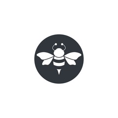 Bee logo vector icon illustration