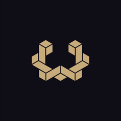 abstract geometric objects with woven logo templates