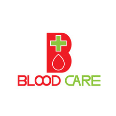 Blood Donation Care logo design vector
