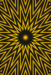 Golden starburst abstract background