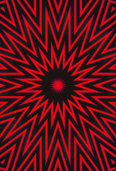 red starburst abstract background