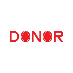 Blood Donation Care logo design vector