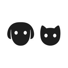 Cat and dog head icon
