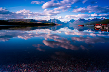 Lake McDonald cloud reflection