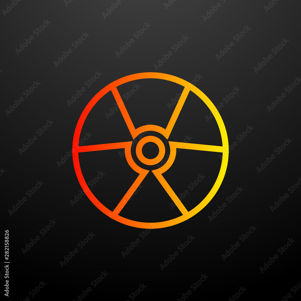 Poster sign of radiation nolan icon. elements of science set. simple icon for websites, web design, mobile 