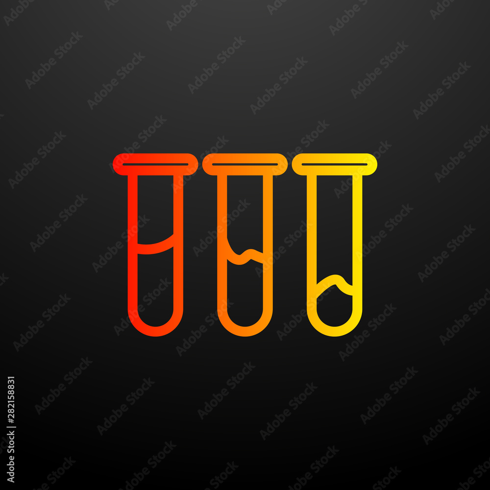 Poster laboratory test tubes nolan icon. elements of science set. simple icon for websites, web design, mob