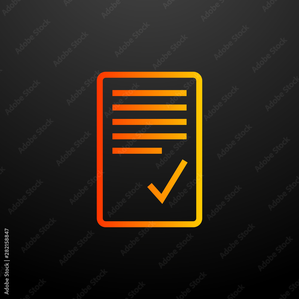 Poster checked sheet nolan icon. elements of science set. simple icon for websites, web design, mobile app,